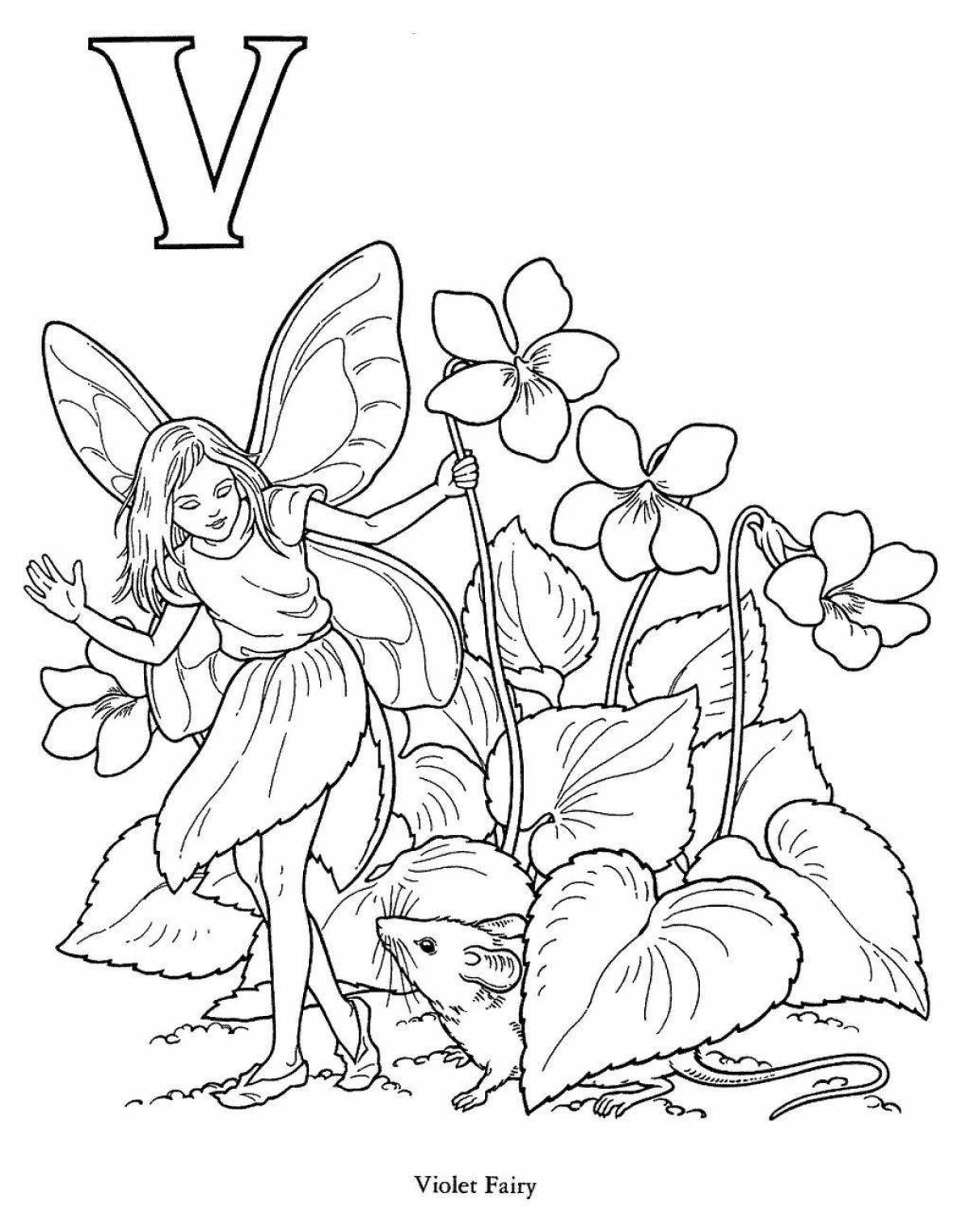 Lovely coloring book for girls with letters