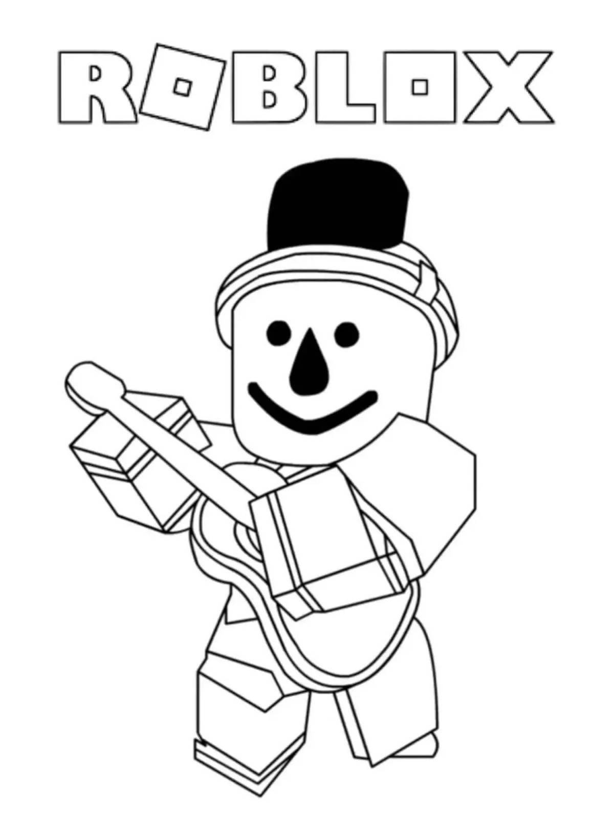 Color-explosion roblox player coloring page