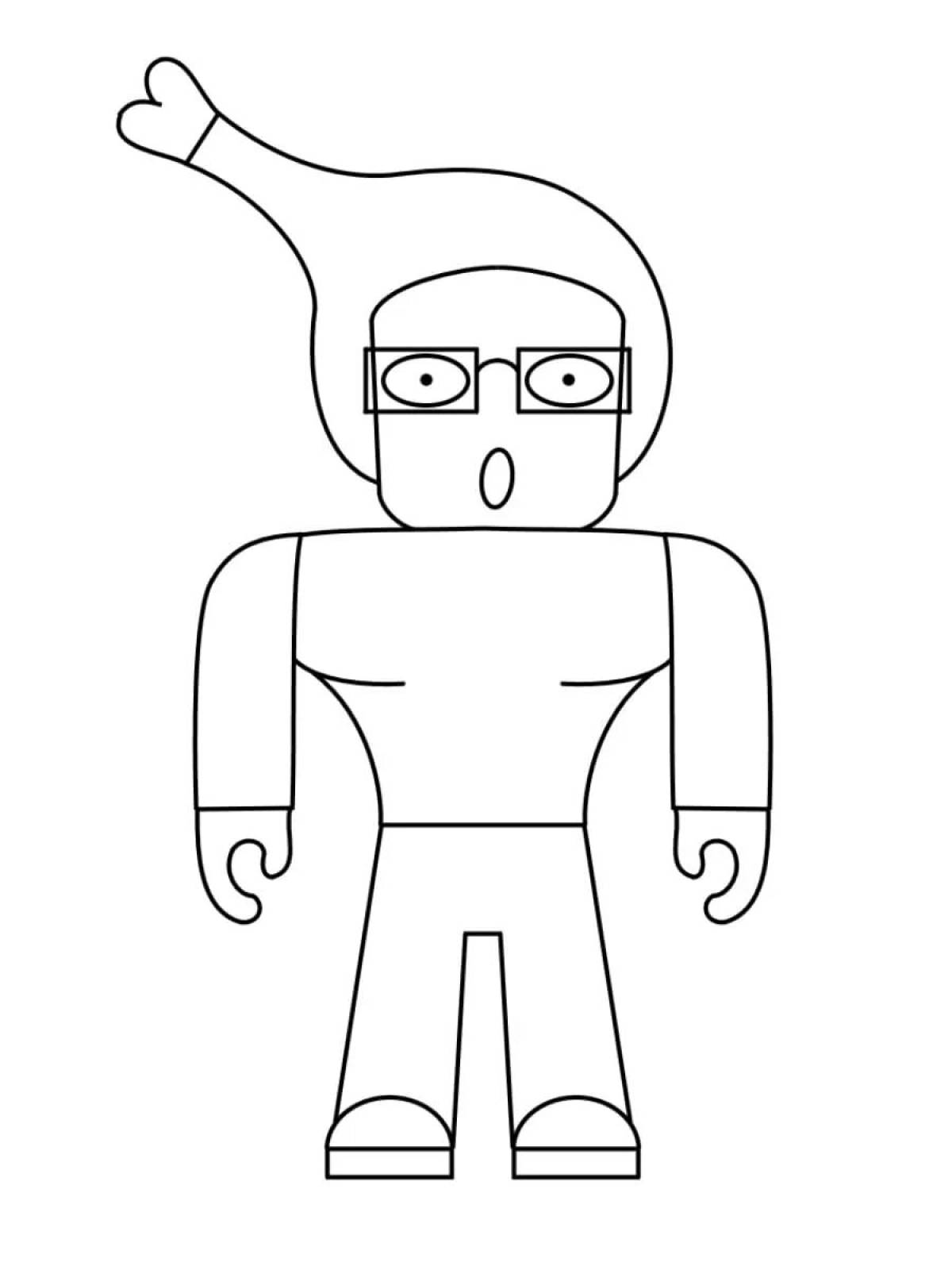 Color shiny roblox player coloring book