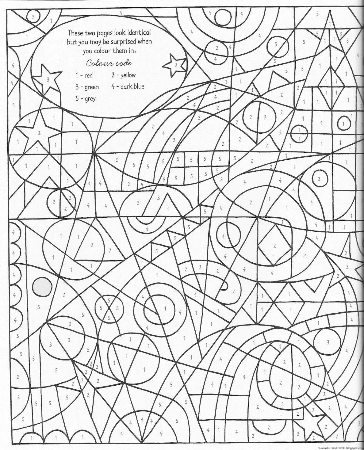 Fun coloring book to develop attention