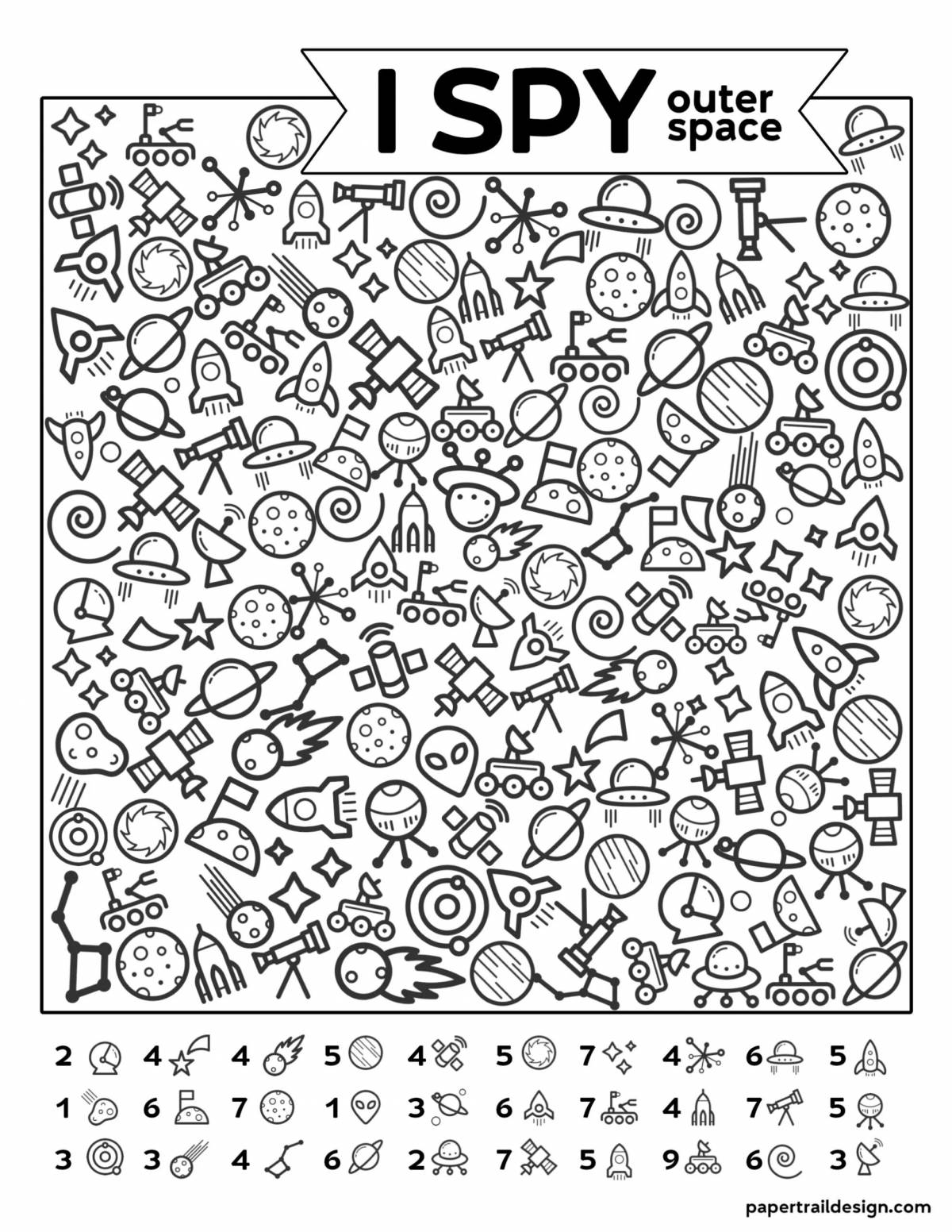 Creative coloring book to develop attention