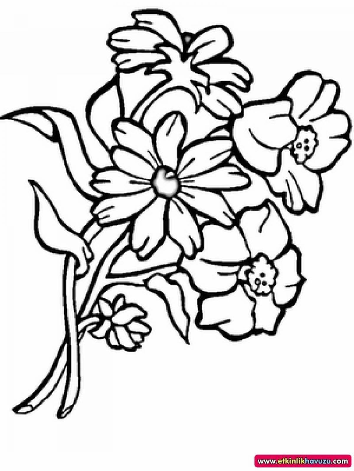 Adorable flower coloring pages