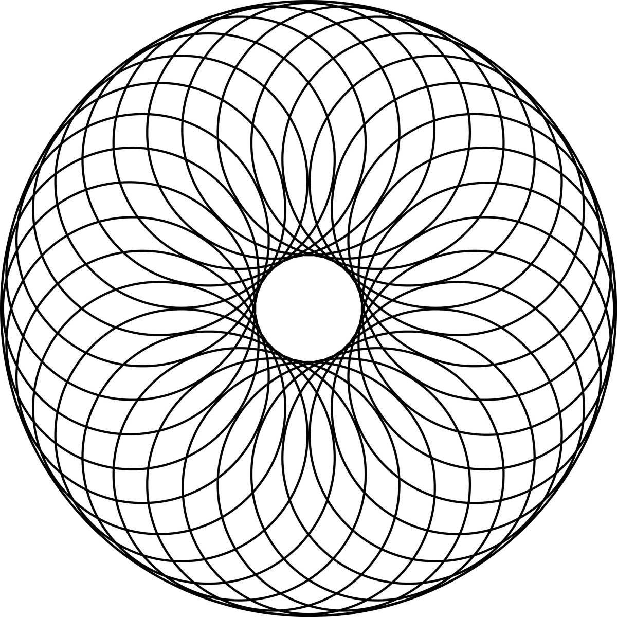 Геометрический узор по кругу