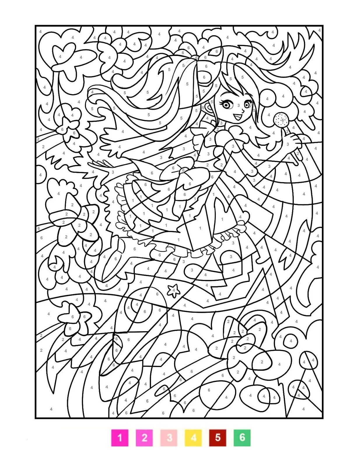 Coloring pages with fun numbers