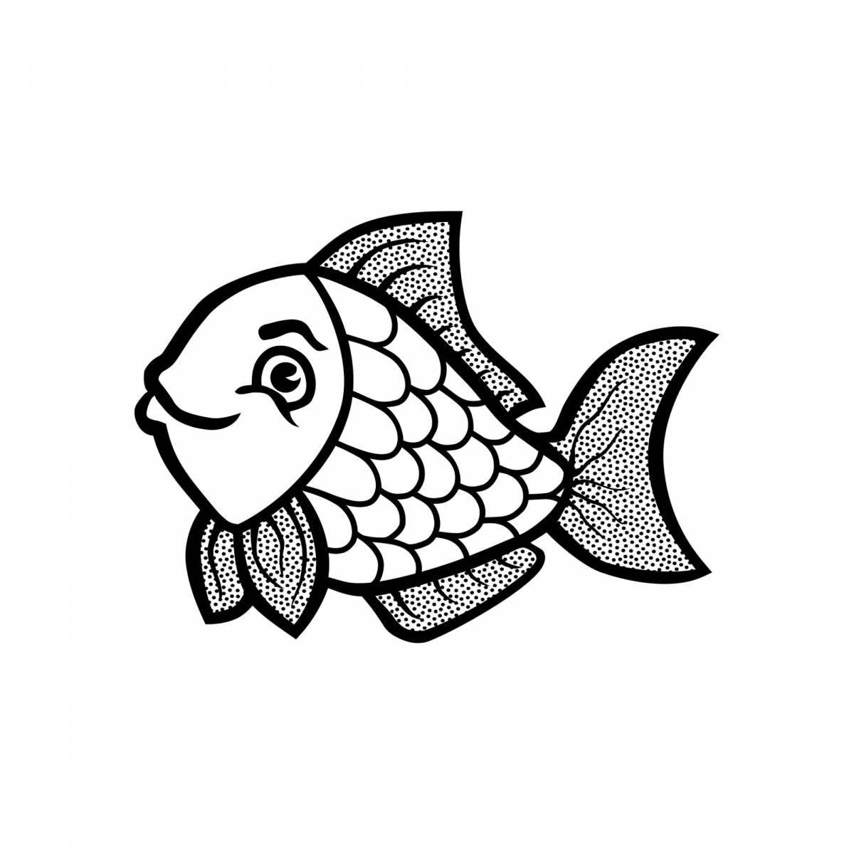 Attractive fish coloring book for boys