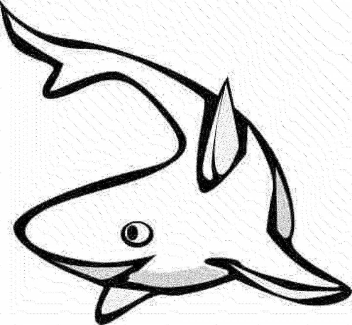 Exciting fish coloring page for boys