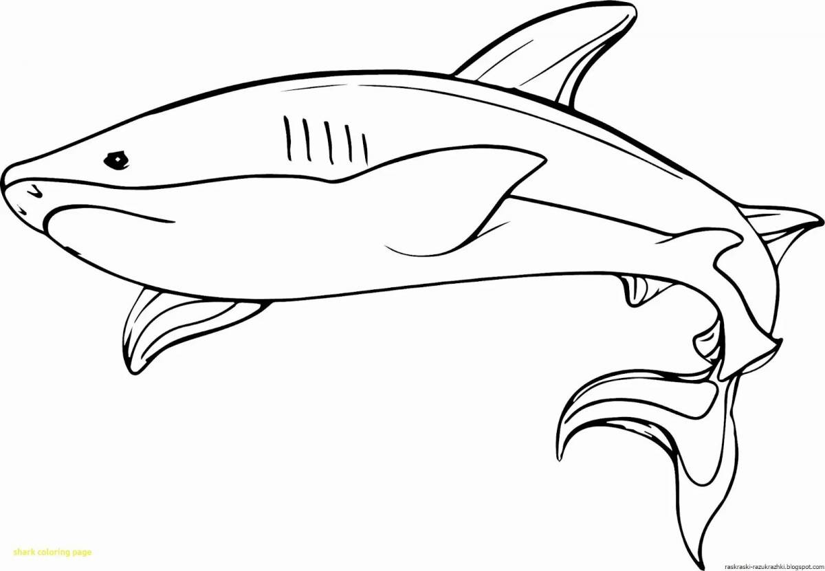 Outstanding fish coloring page for boys