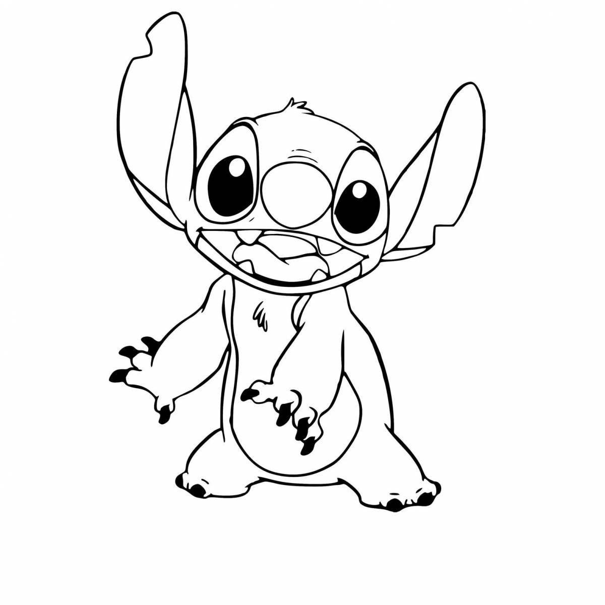 Beautiful stitch and pikachu coloring book