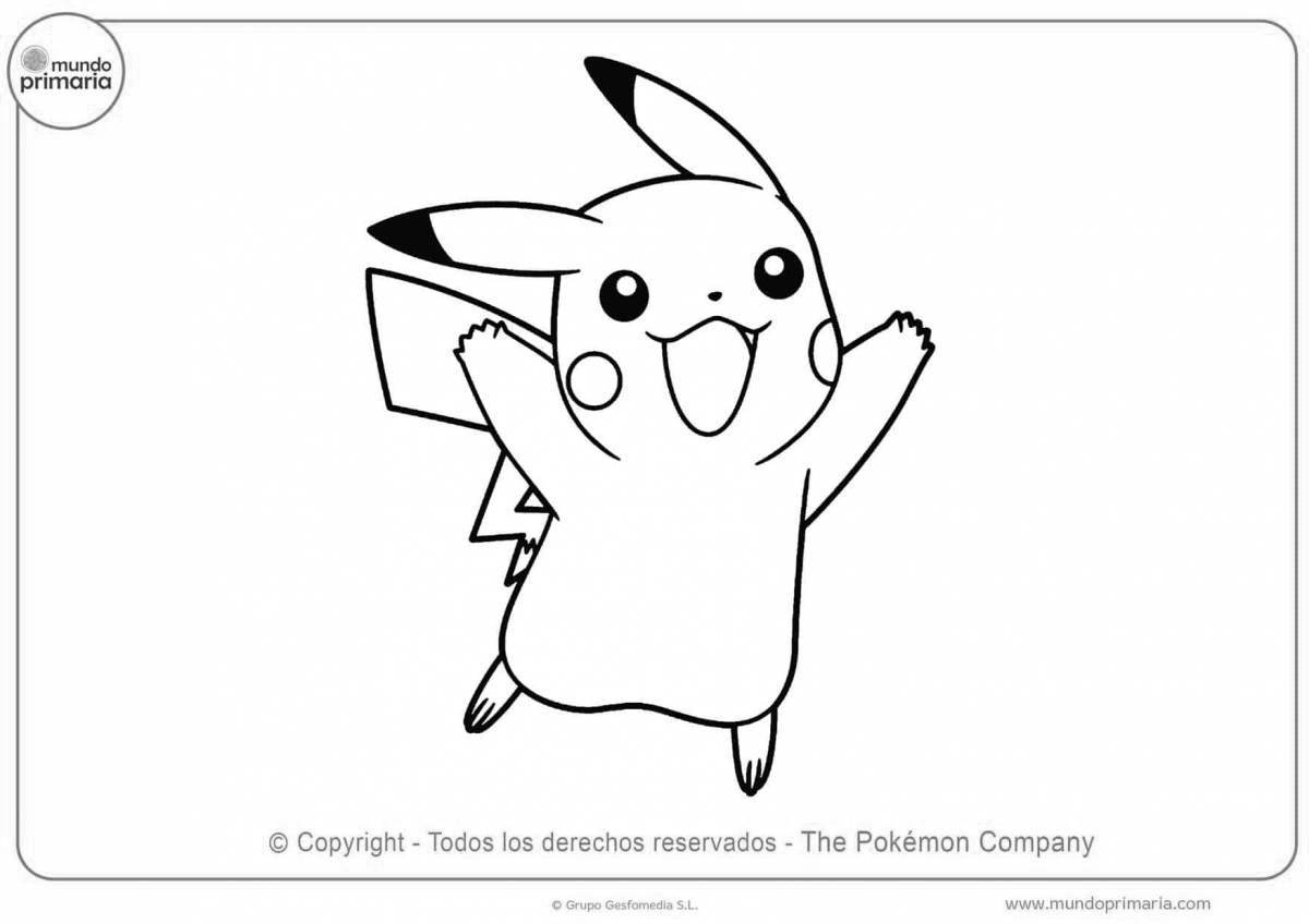 Radiant coloring page stitch and pikachu