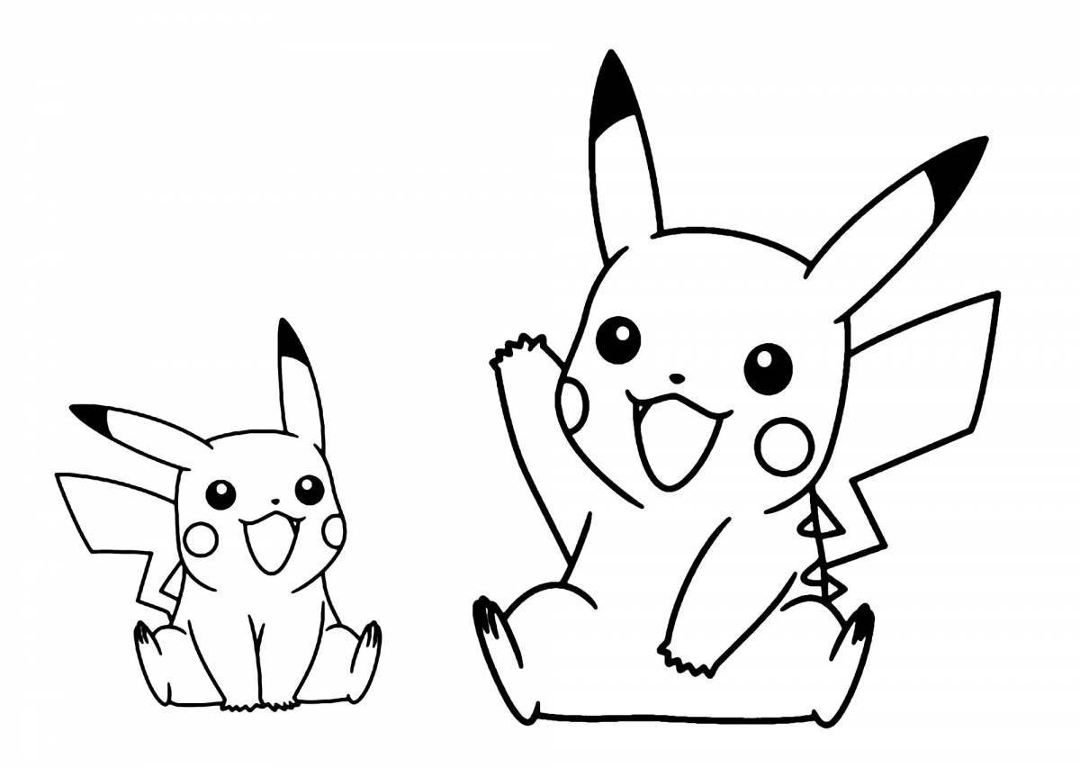Exquisite stitch and pikachu coloring book