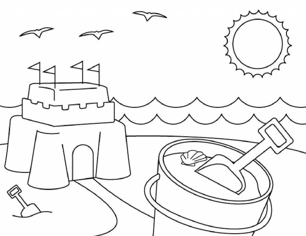 Blooming summer coloring page