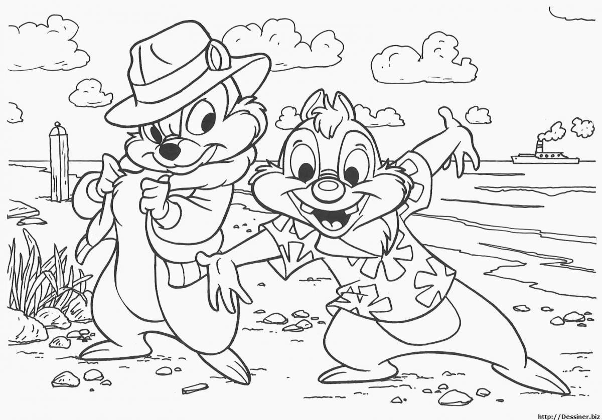 Adorable coloring book from popular cartoons