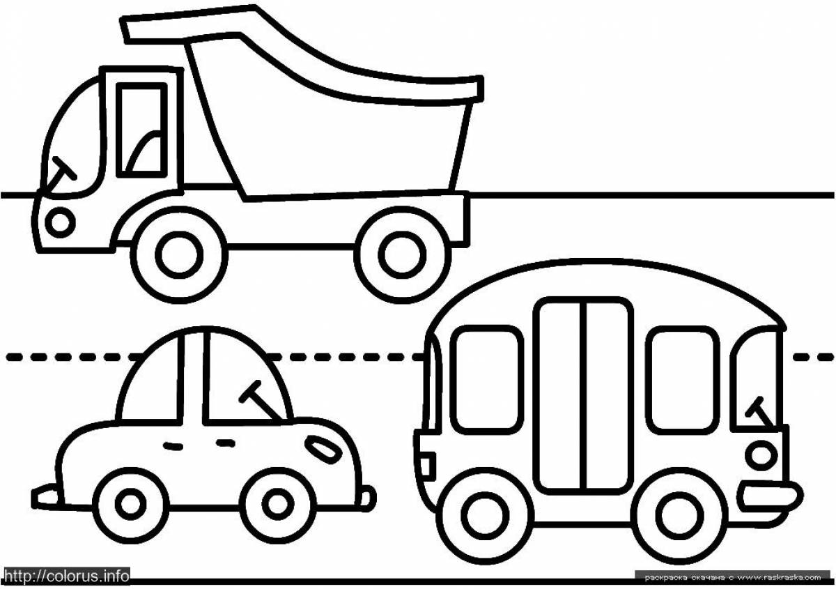 Транспорт картинки для детей раскраски