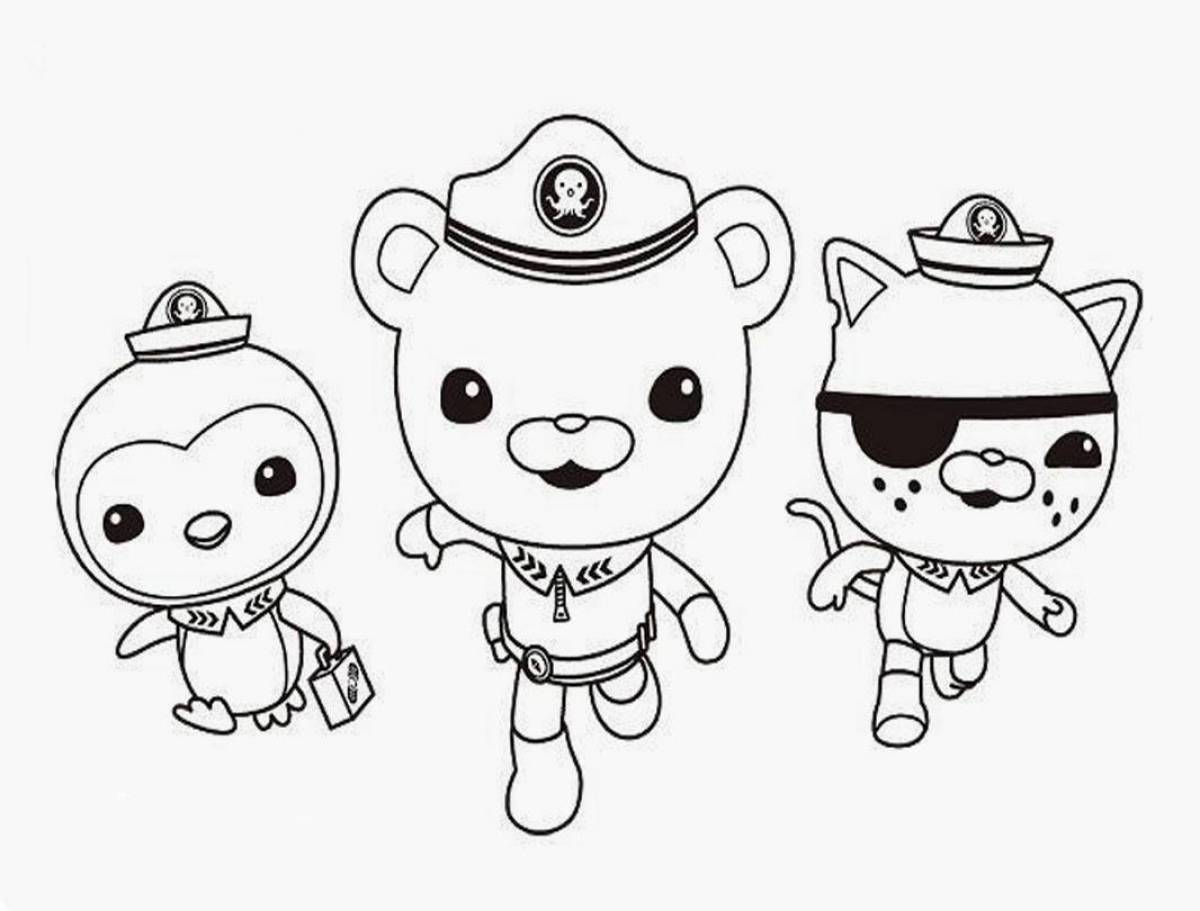 Тока бока раскраски раскрашенные. Octonauts Dashi. Раскраска. Октонафты раскраска. Октонавты для раскрашивания.