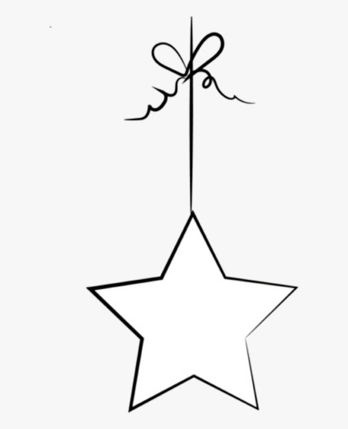 Звезда на елку раскраска