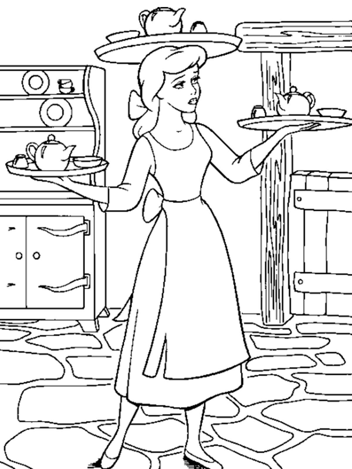 Fun Cinderella coloring book for kids