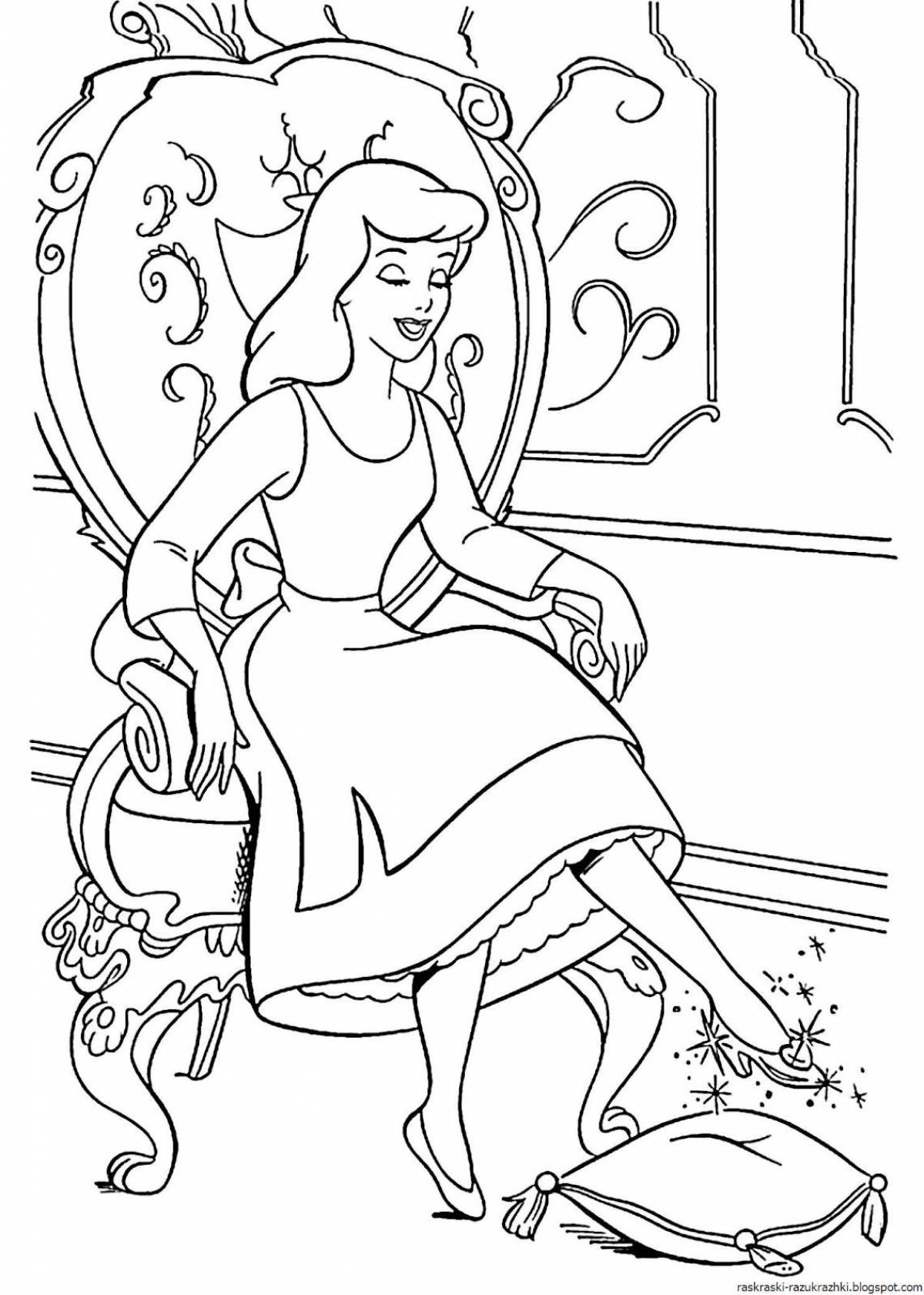 Violent Cinderella coloring pages for kids