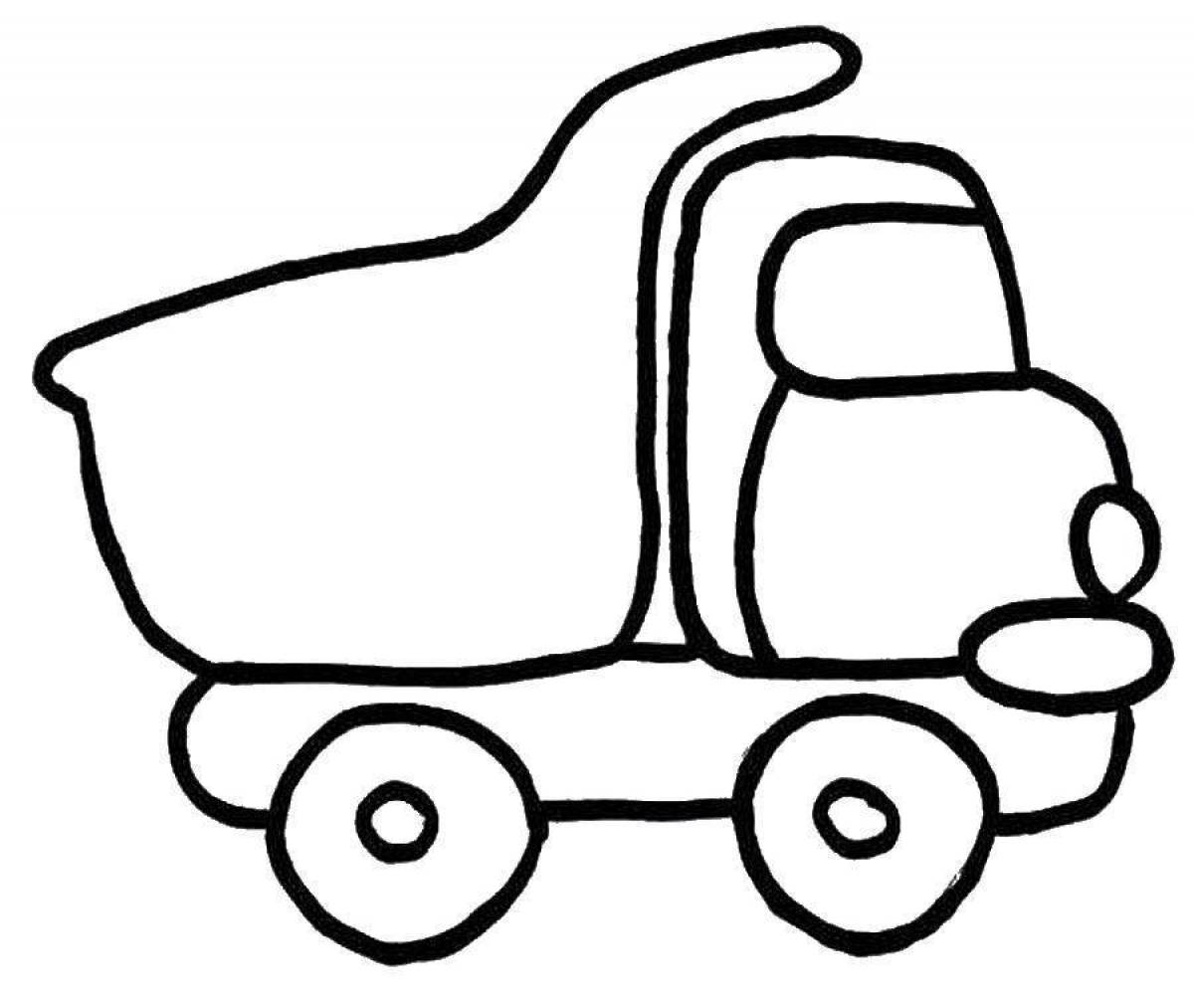 Coloring pages dazzling cars for children 3-4 years old