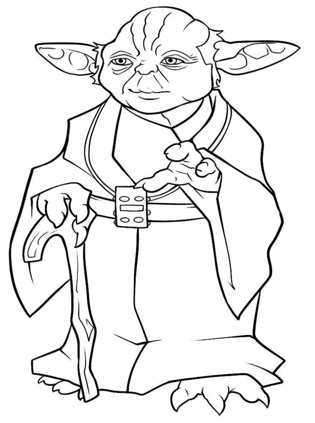 Yoda's amazing coloring page