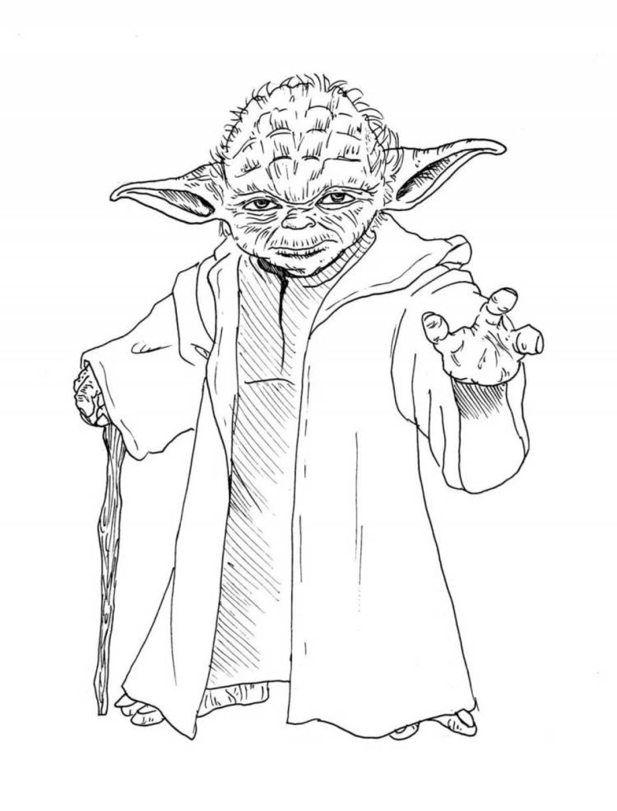 Yoda's unique coloring page