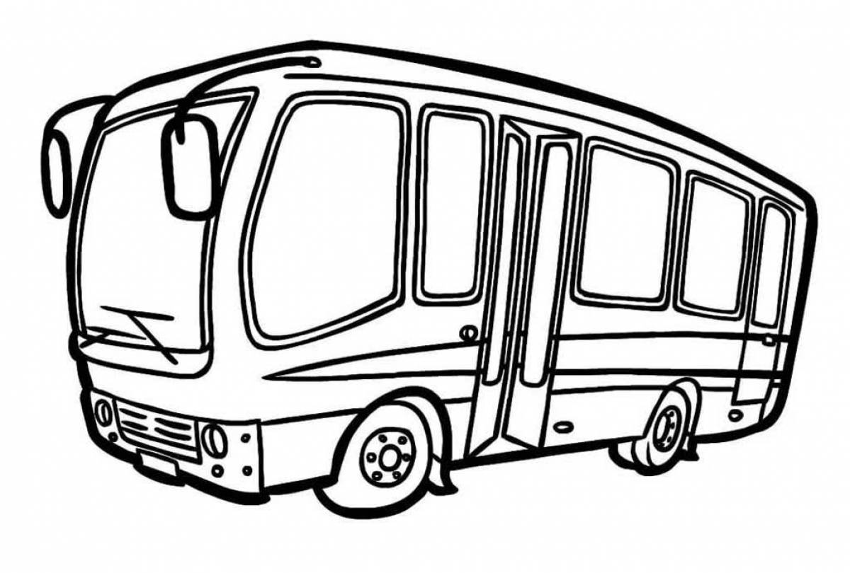 Сказочная автобусная раскраска для несовершеннолетних