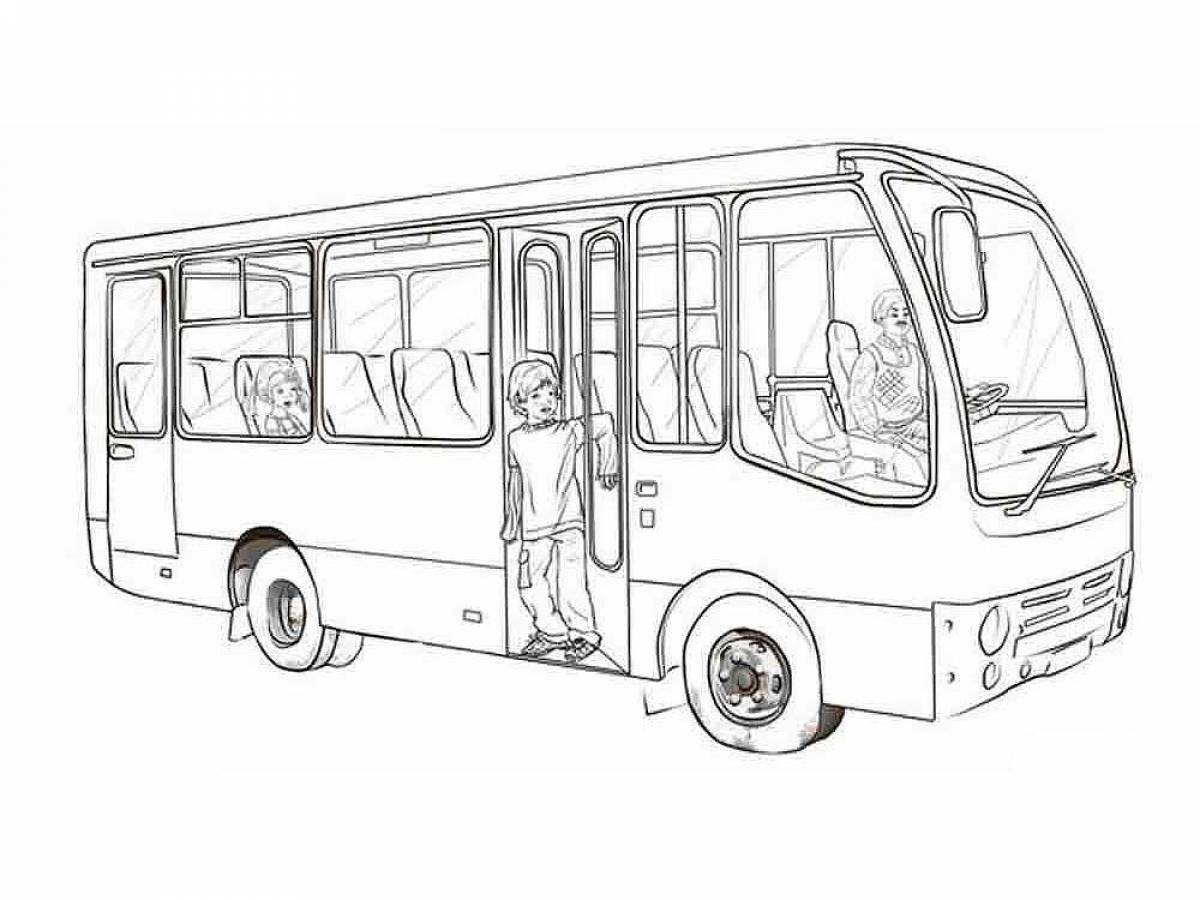 Sweet bus coloring book for kids