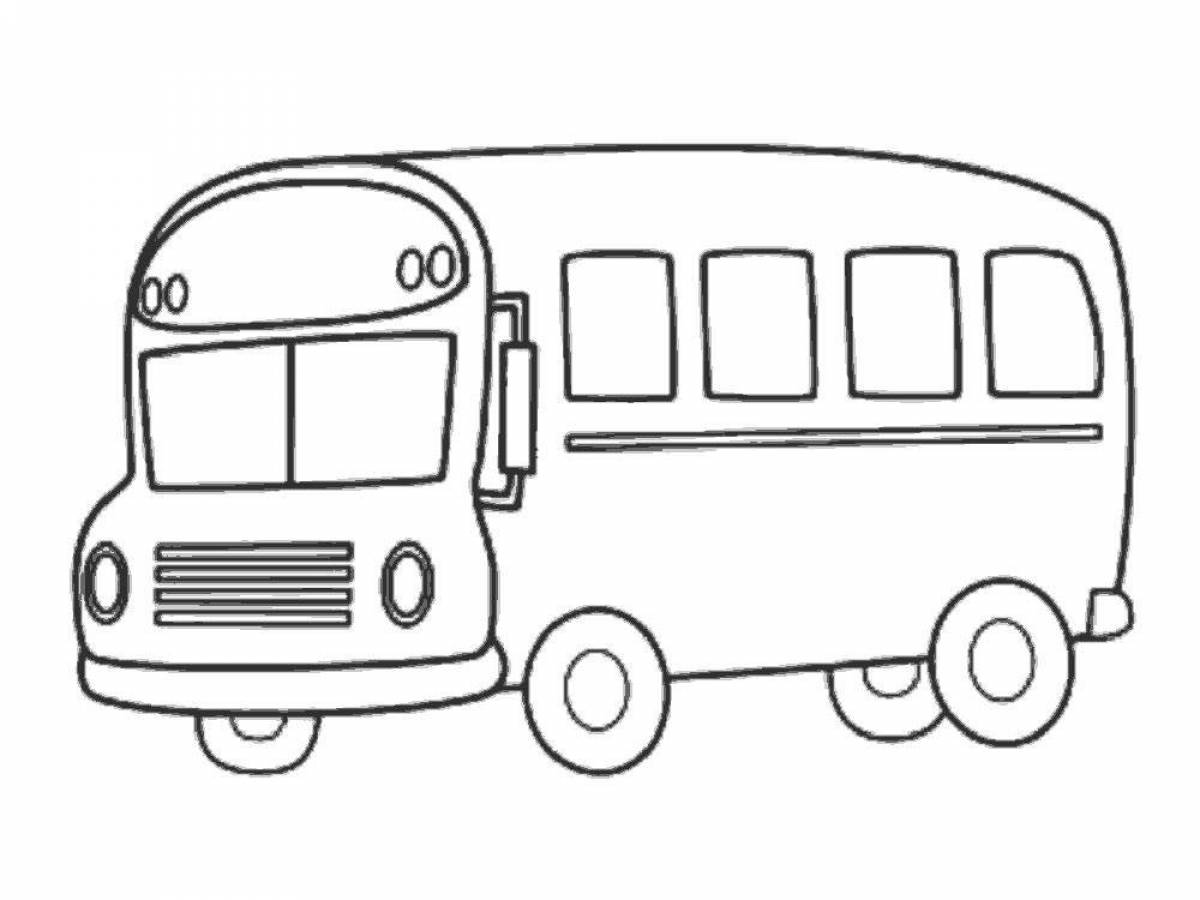 Уютный автобус раскраски для младенцев