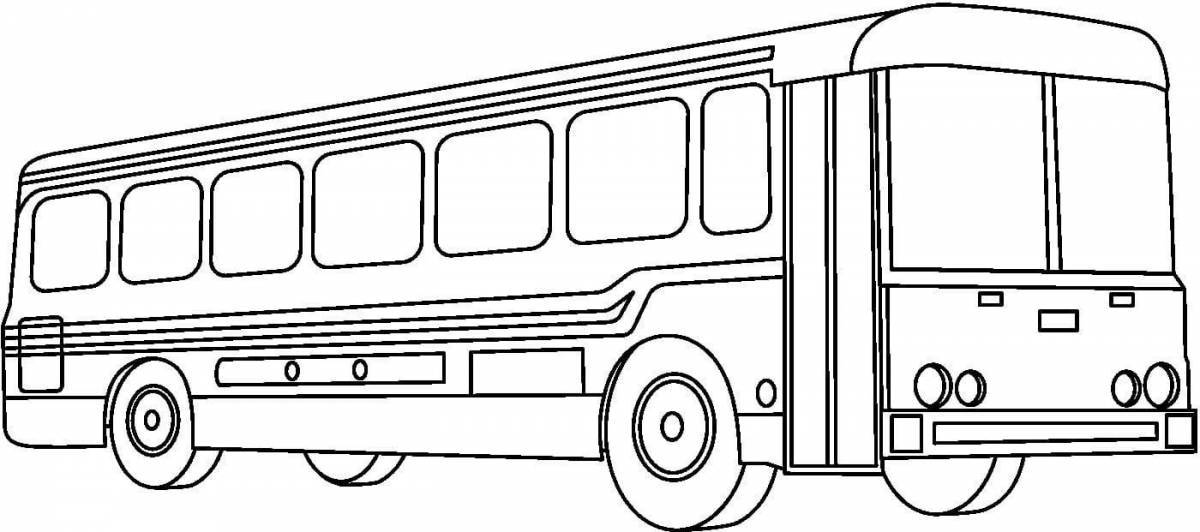 Живая страница раскраски автобуса для детей