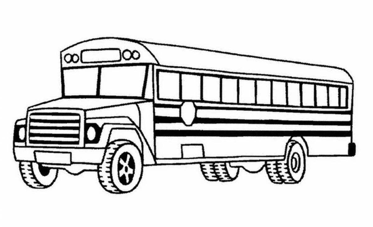 Shining bus coloring book for kids