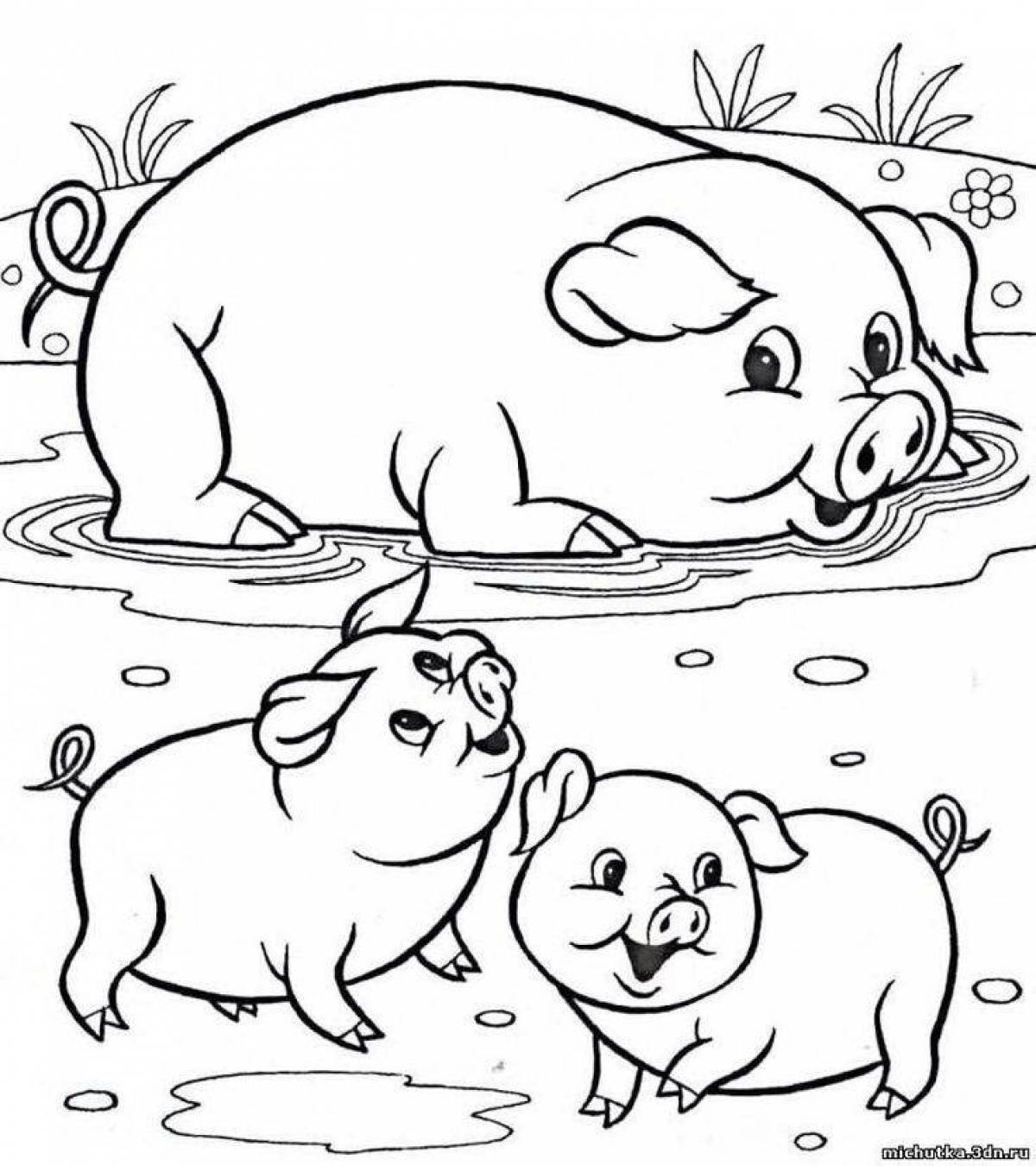 Fluffy coloring pages for kids