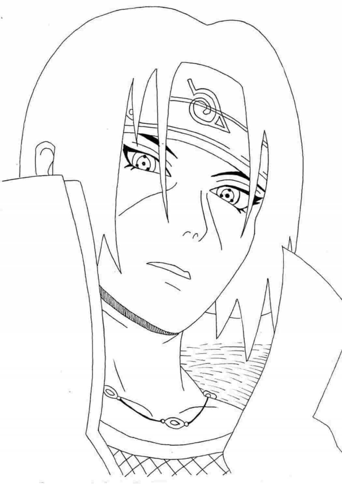 Itachi animated coloring page
