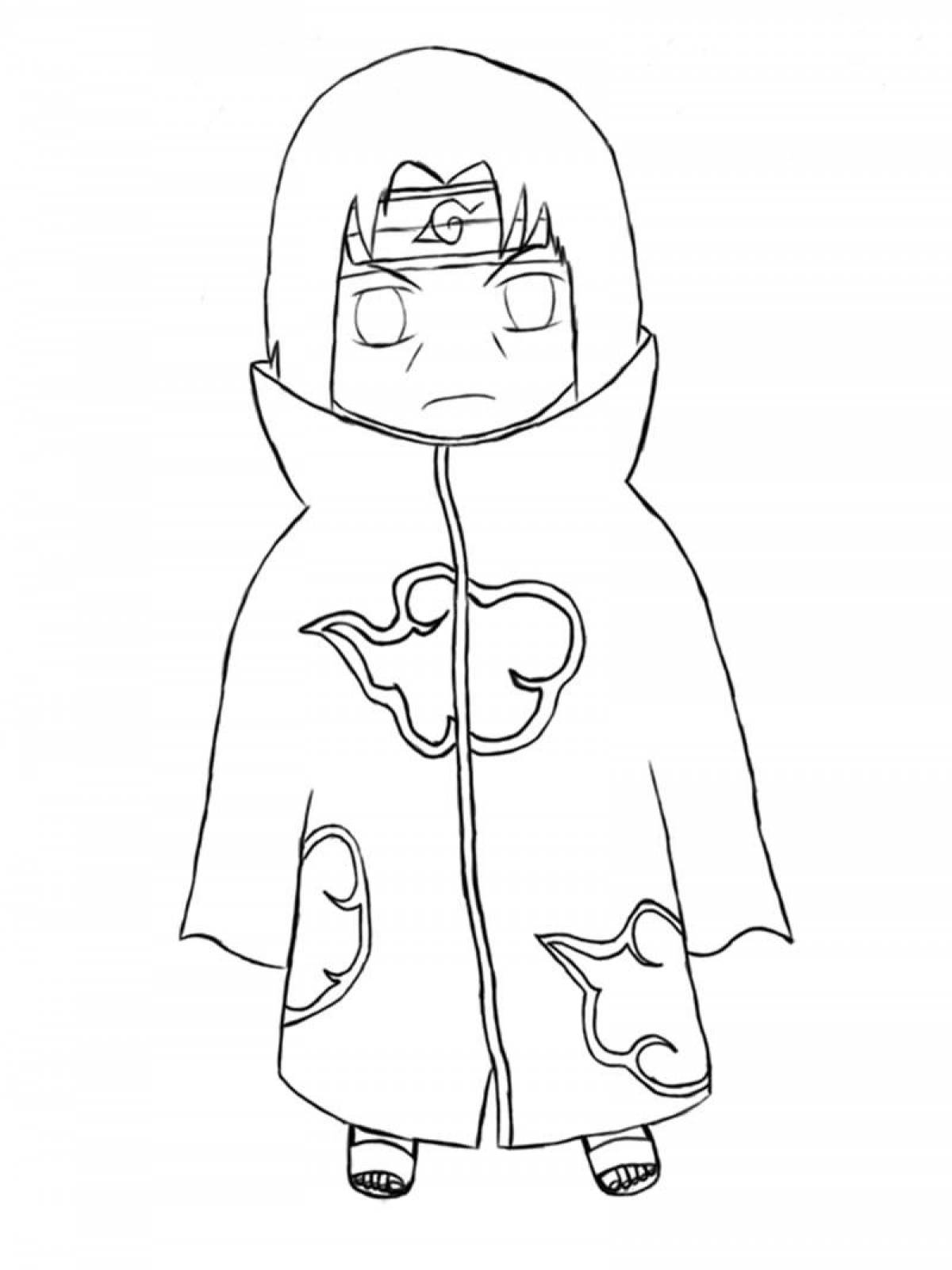 Itachi live coloring page