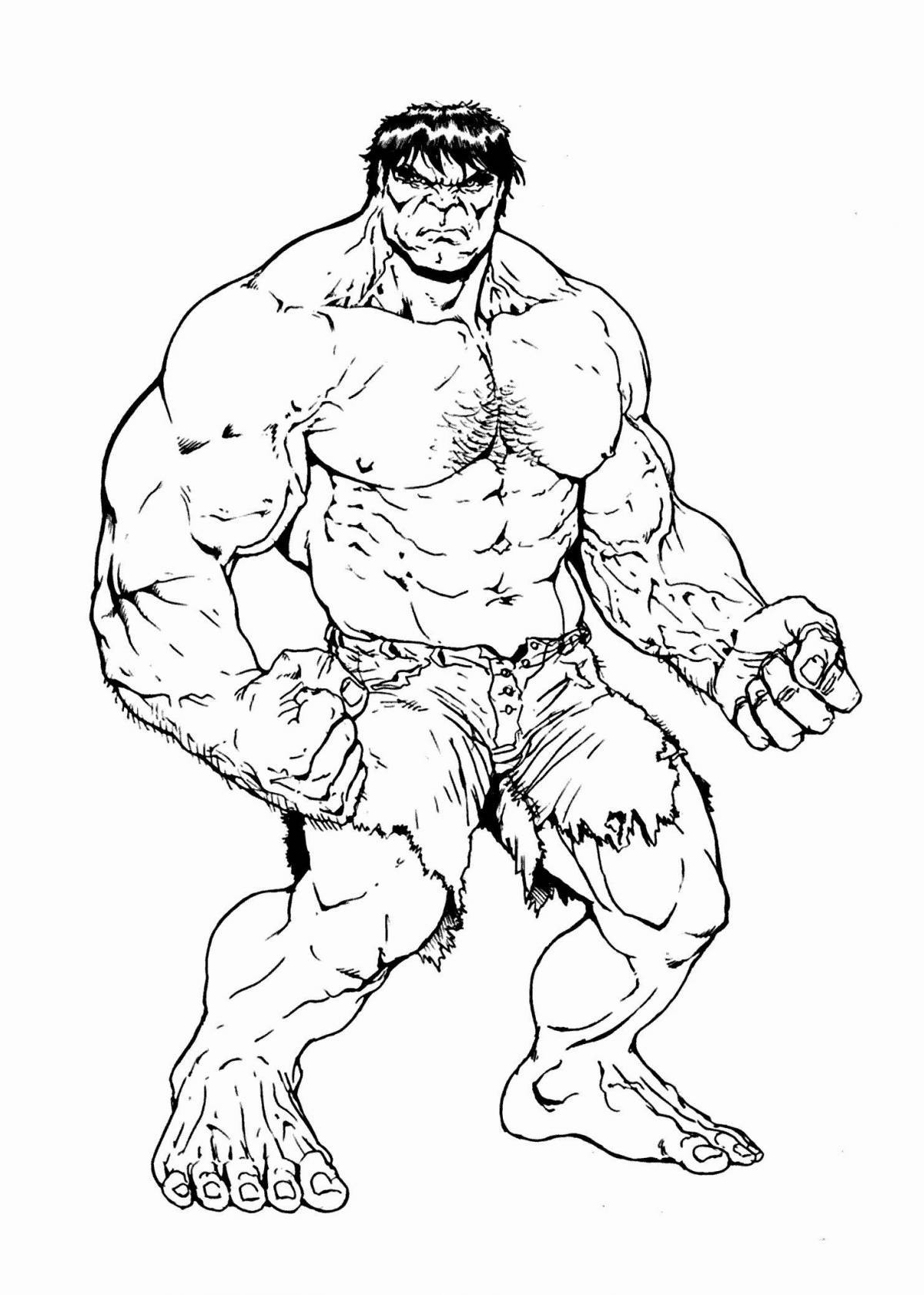 Hulk coloring book for kids