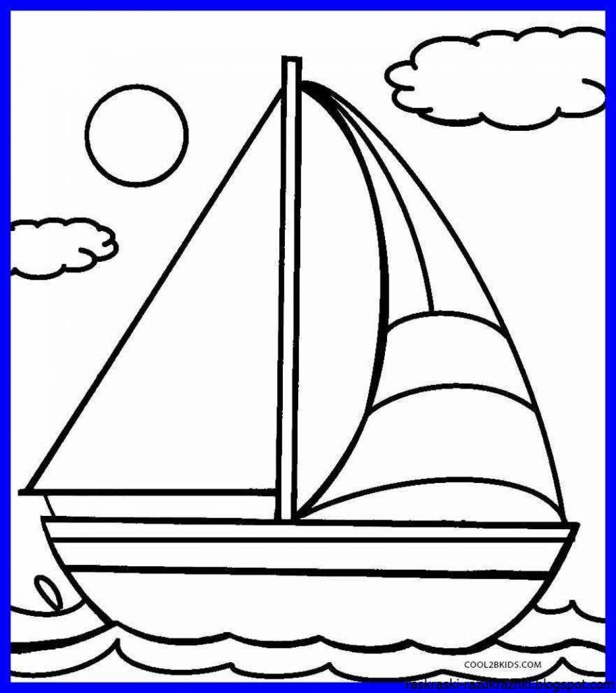 Cute transport coloring page for 4-5 year olds