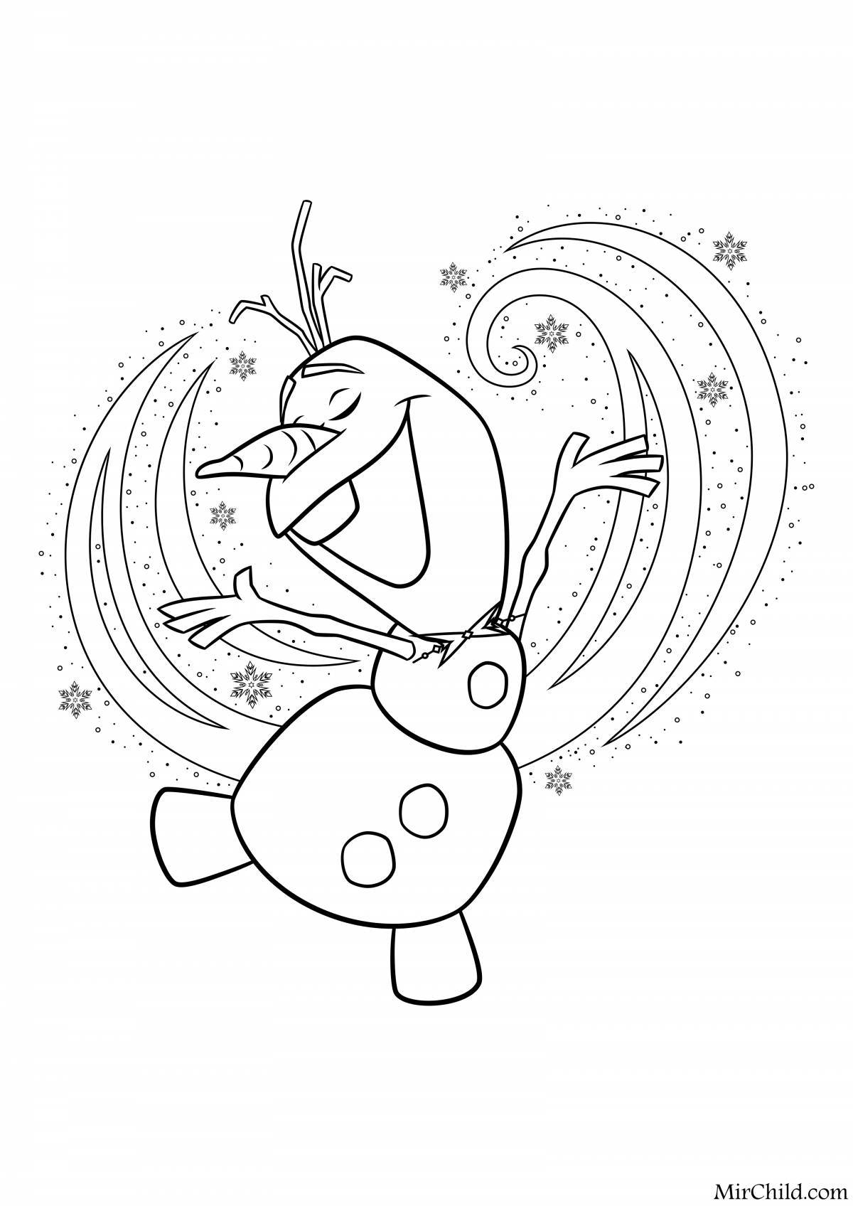 Olaf's amazing coloring book