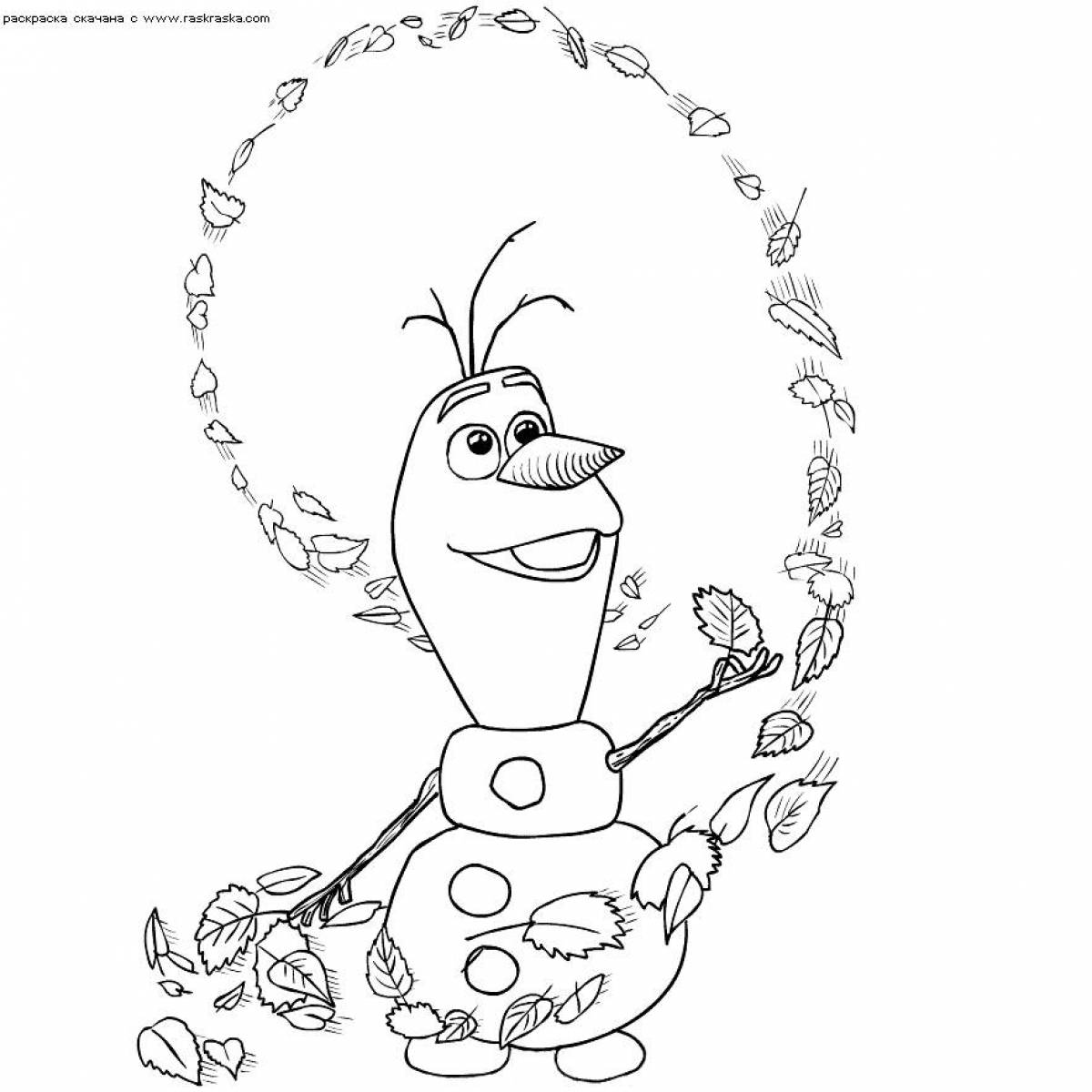 Olaf's charming coloring book
