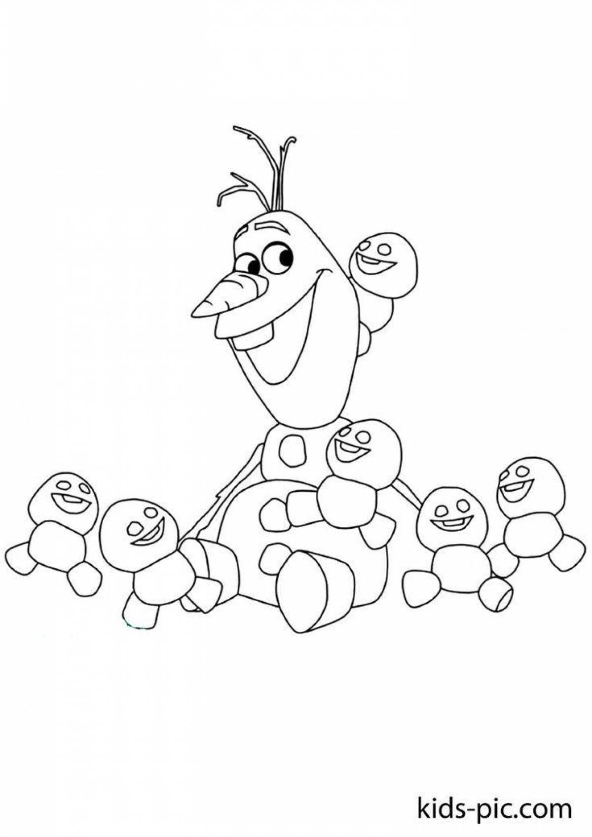 Olaf funny coloring book