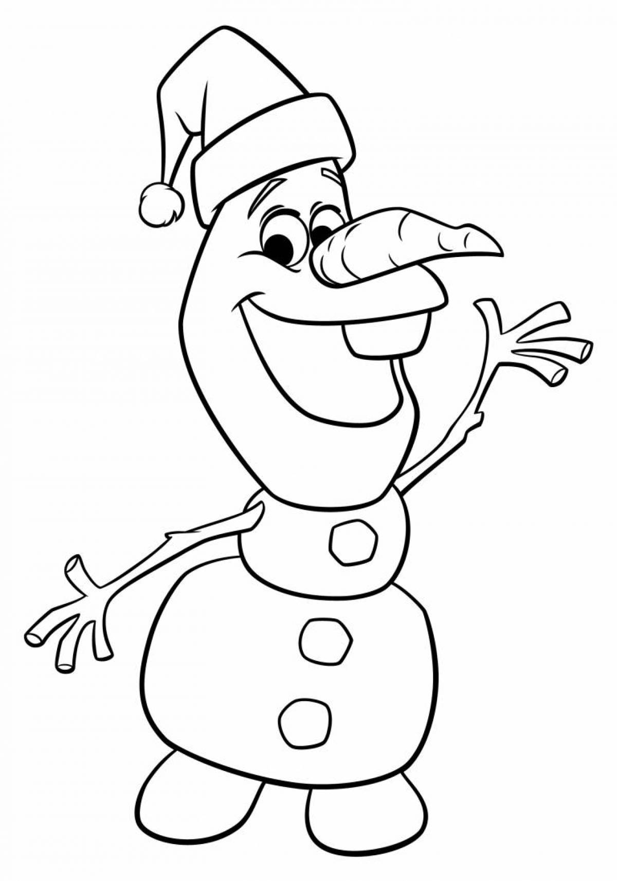 Olaf glowing coloring book