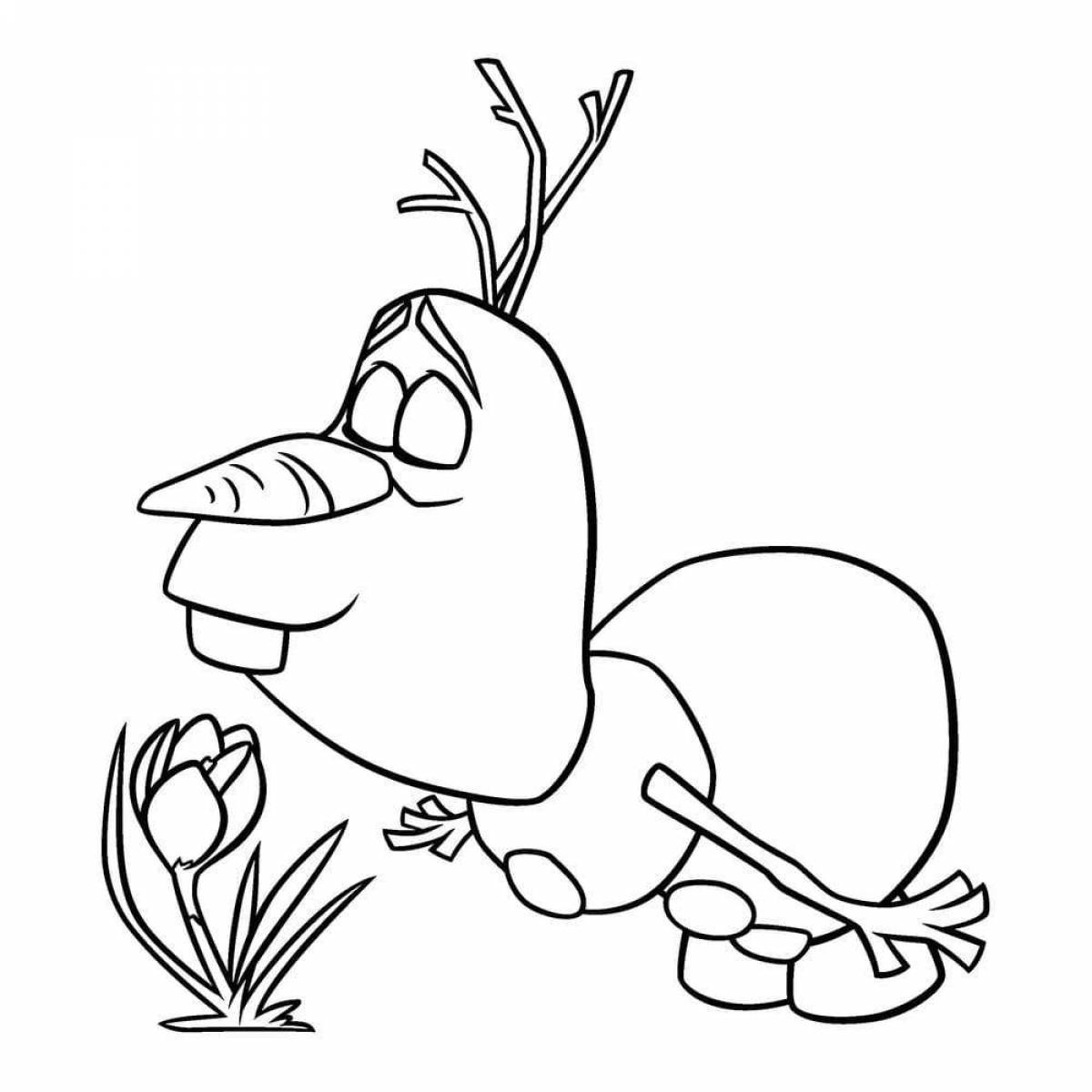 Olaf humorous coloring book
