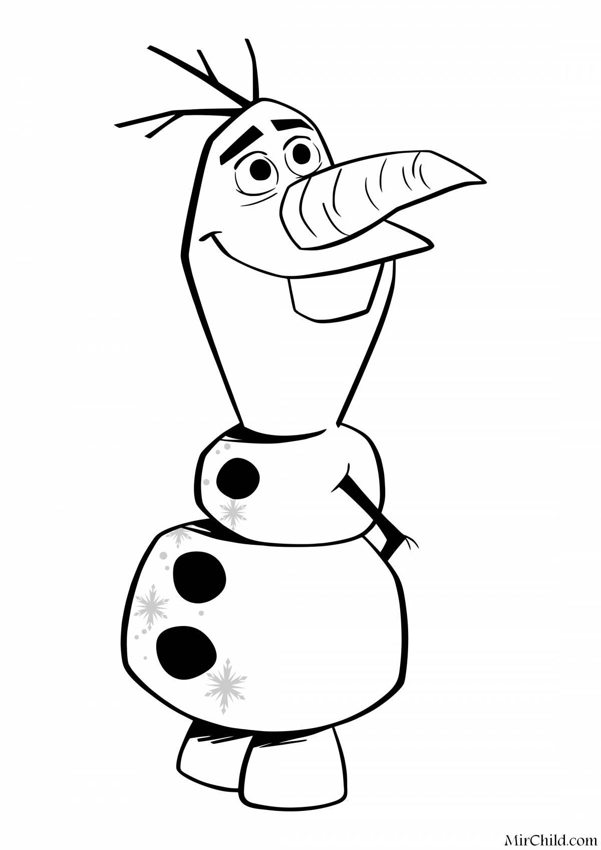 Olaf's witty coloring book
