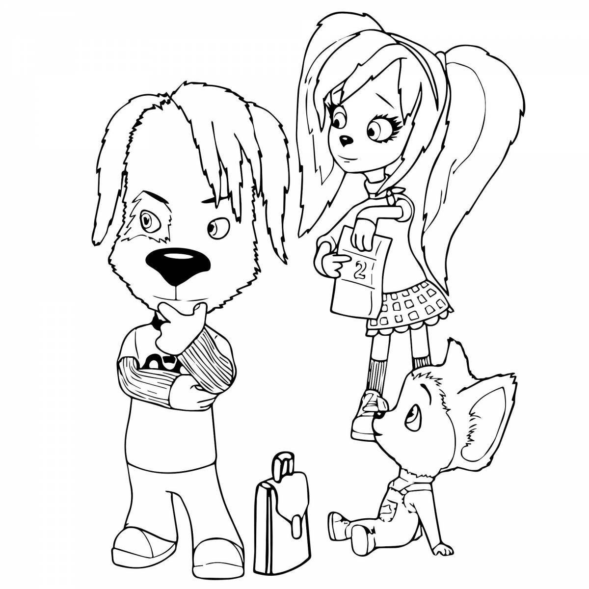 Colorful barboskin coloring pages for kids