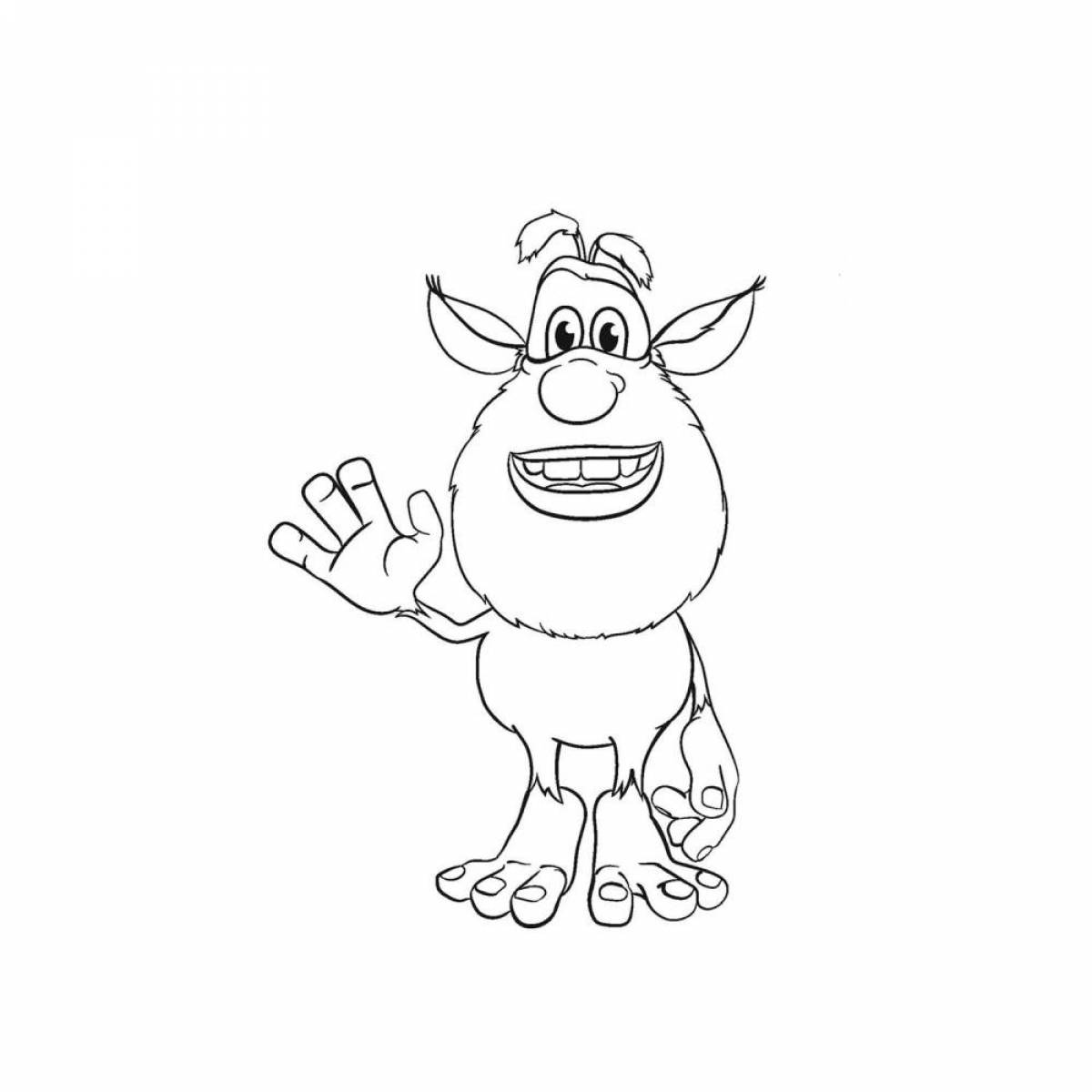 Animated buba coloring page for the little ones