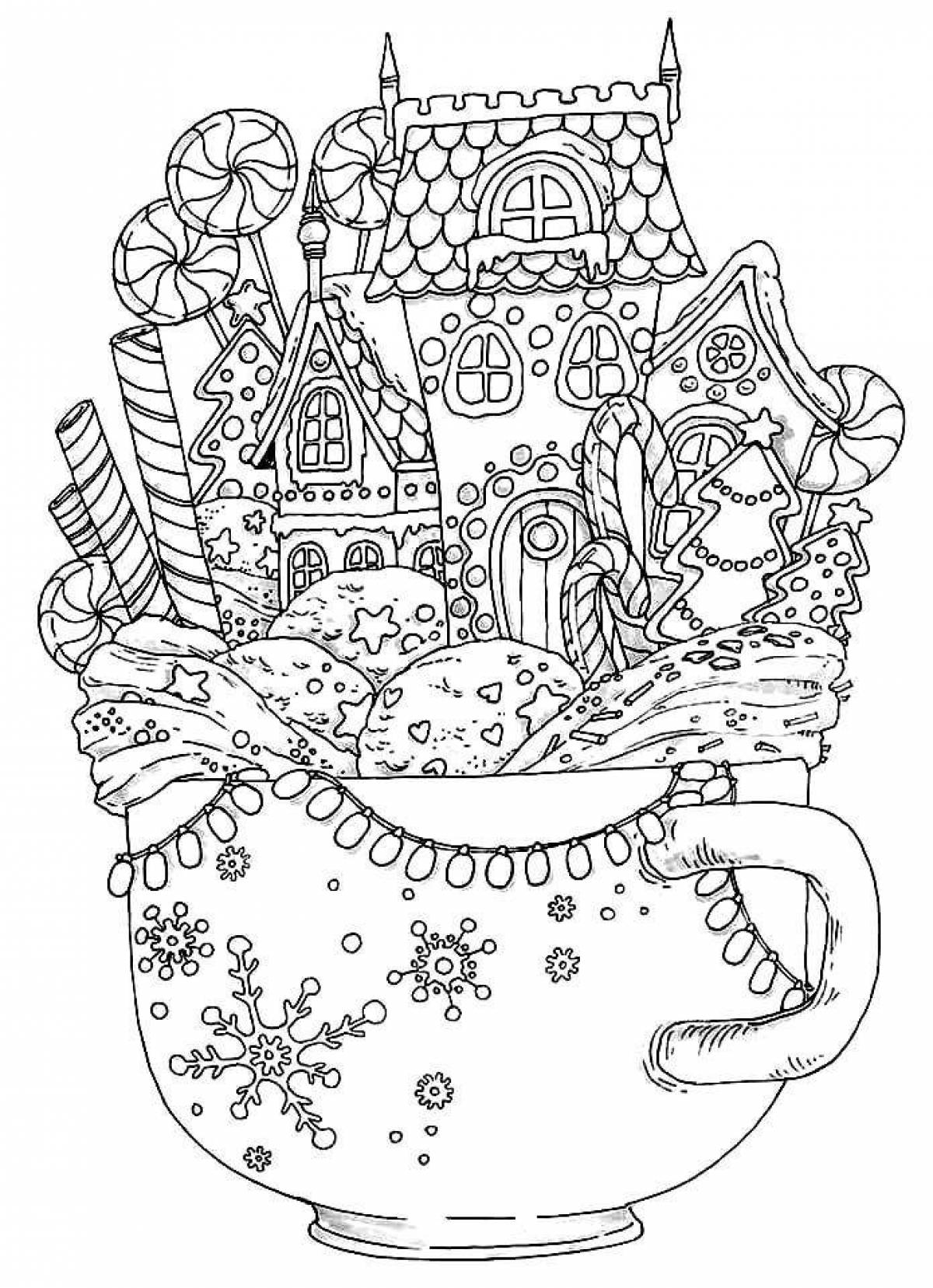 Gorgeous Christmas complex coloring book