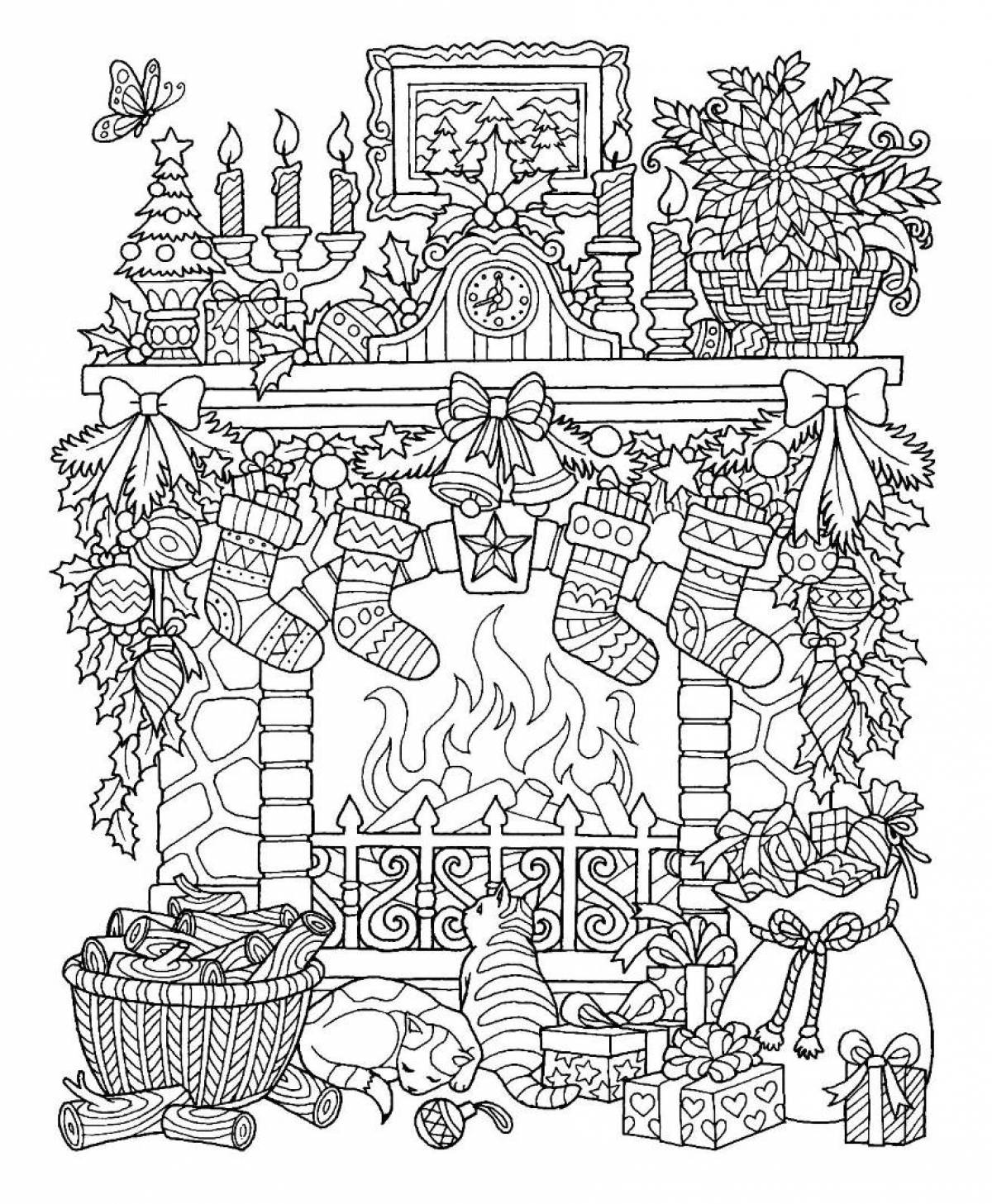Sparkling Christmas complex coloring book