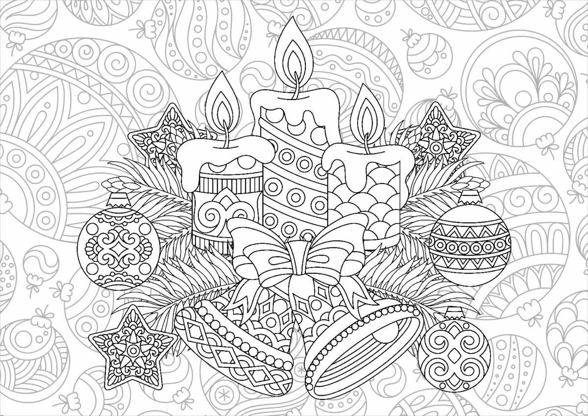 Funny christmas complex coloring book