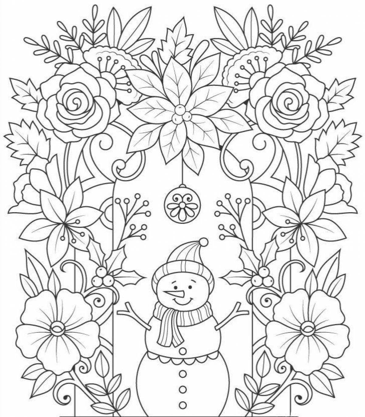 Outstanding Christmas complex coloring book