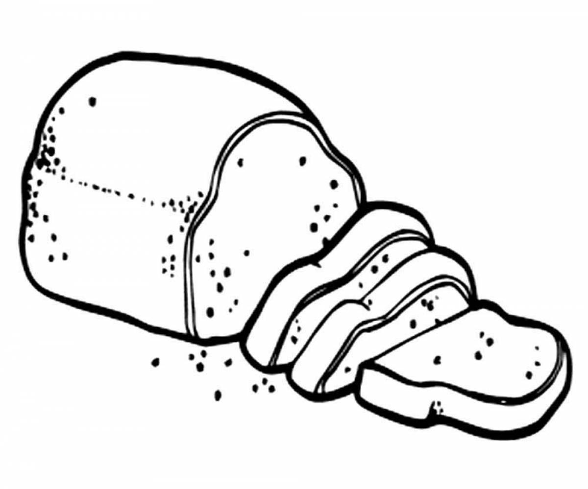 Colorful bread coloring page