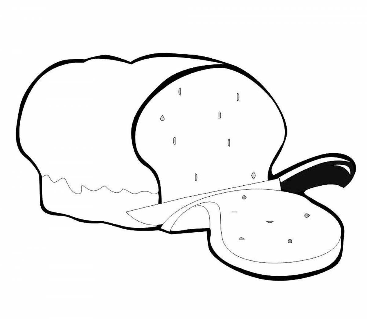 Nutritious bread coloring page