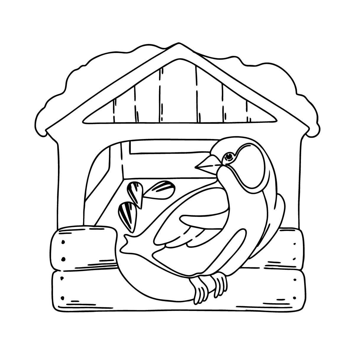 Fine feeder coloring page