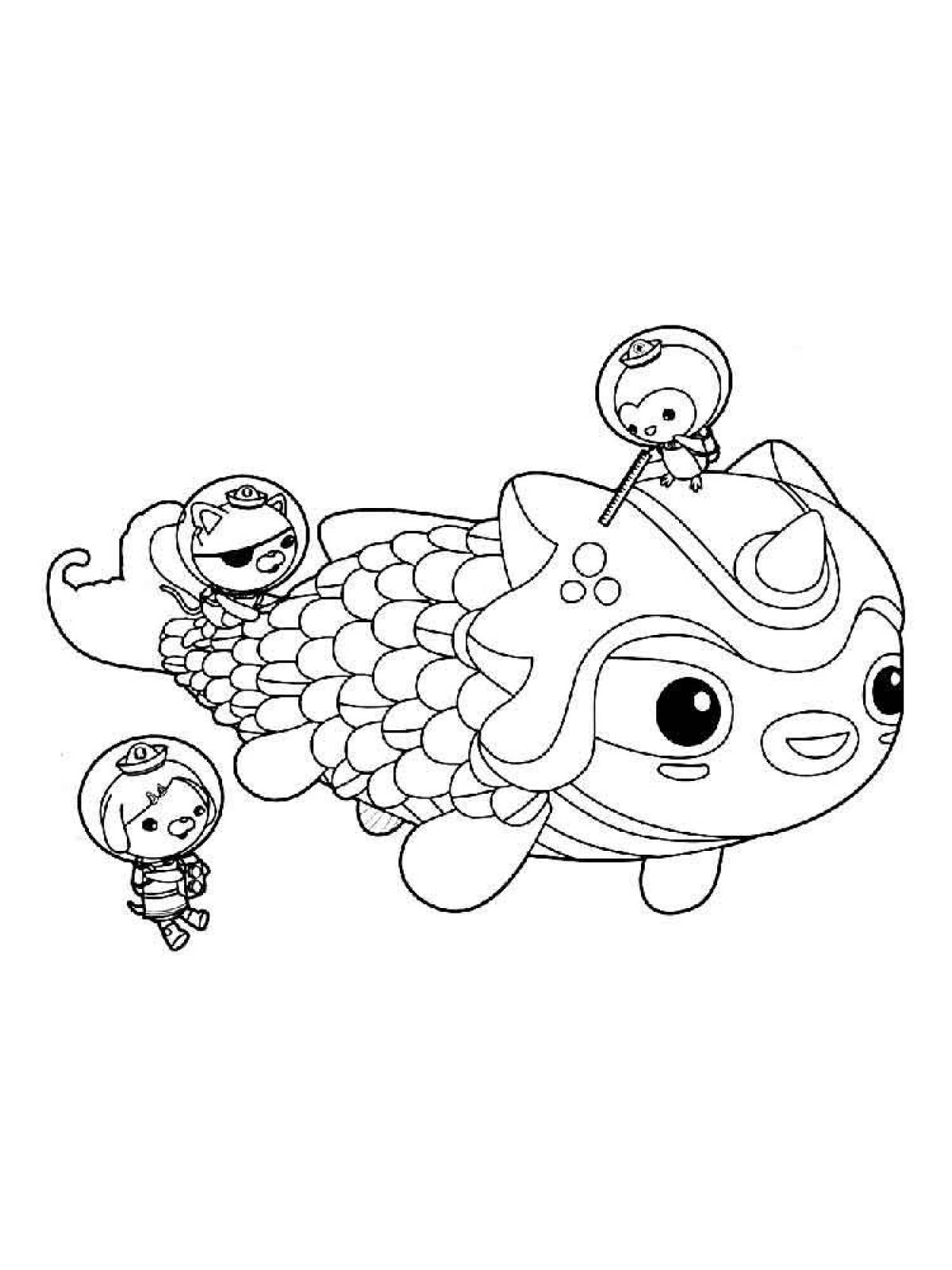 Coloring page joyful octonaut